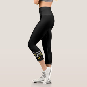 Women's Gymnastics Making Magic Happen Quote Capri Leggings