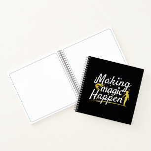 Women's Gymnastics Making Magic Happen Quote Notebook