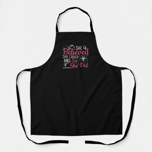 Womens Gymnastics _ She Believed She Could Apron
