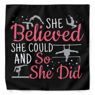 Women's Gymnastics - She Believed She Could Bandana