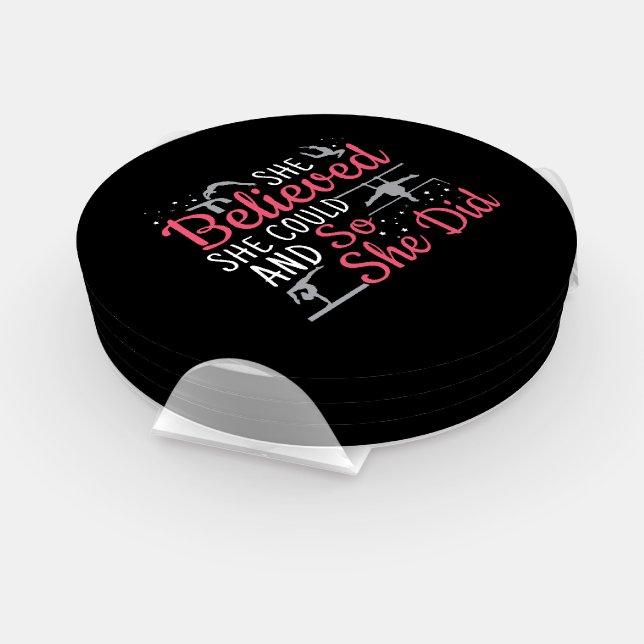 Women's Gymnastics - She Believed She Could Coaster Set (Set)