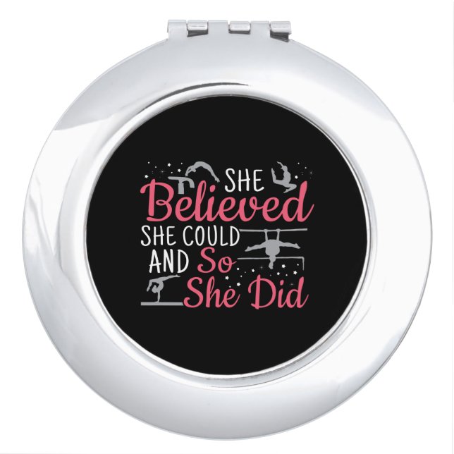 Women's Gymnastics - She Believed She Could Compact Mirror (Front)