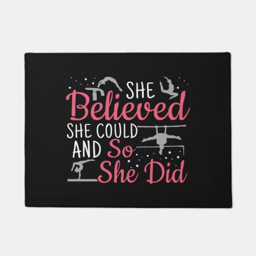 Womens Gymnastics _ She Believed She Could Doormat