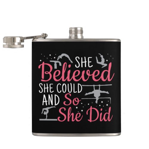 Womens Gymnastics _ She Believed She Could Flask