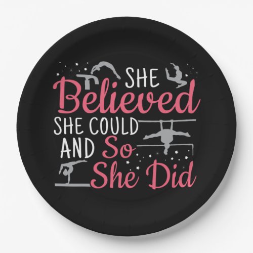Womens Gymnastics _ She Believed She Could Paper Plates