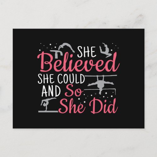 Womens Gymnastics _ She Believed She Could Postcard