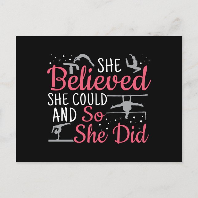 Women's Gymnastics - She Believed She Could Postcard (Front)
