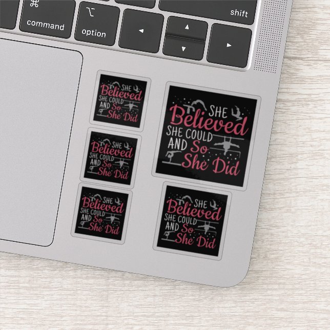 Women's Gymnastics - She Believed She Could Sticker (Detail)