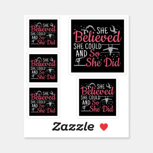 Womens Gymnastics _ She Believed She Could Sticker