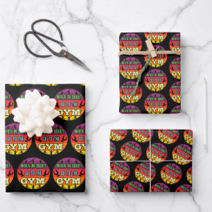 Women's Gymnastics When in Doubt Go to the Gym Wrapping Paper Sheets