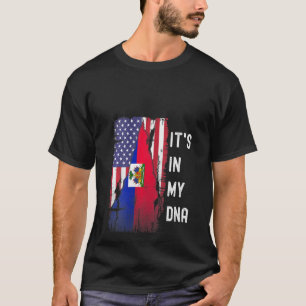 Womens Haitian Roots It's In My Dna Pride Usa Hait T-Shirt