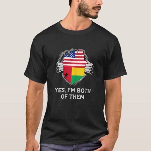 Womens Half American Half Bissau Guinean USA Guine T_Shirt