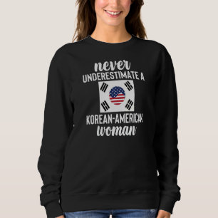 Womens Half American Half Korean Roots Usa Korea F Sweatshirt