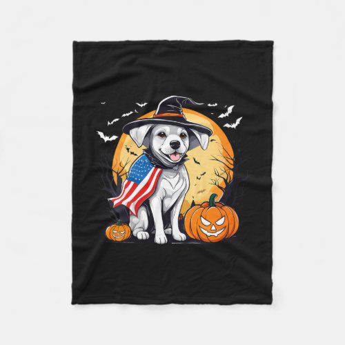 Women's halloween dog  fleece blanket