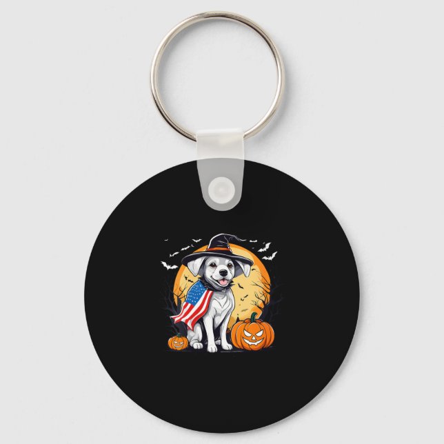 Women's halloween dog  keychain (Front)
