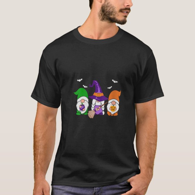 Womens Halloween Gnomes Halloween Costume V Neck  T-Shirt (Front)