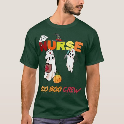 Womens halloween nurse  boo boo crew nurse T_Shirt