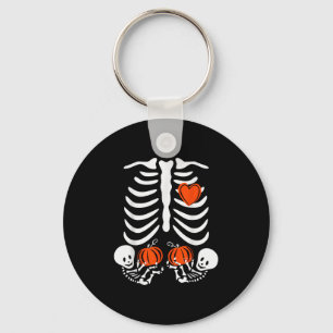 Womens Halloween Pregnancy Twins Costumes Pregnant Keychain
