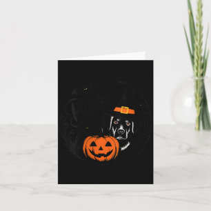 Womens Halloween Spooky Black Labrador Retriever Card