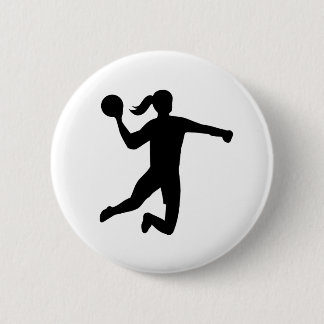 Womens handball pinback button