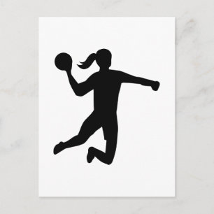 Womens handball postcard