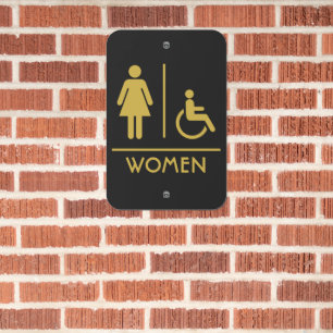 Women's & Handicap Restroom Sign for Business