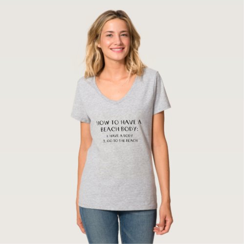 Womens Hanes Nano V_Neck T_Shirt