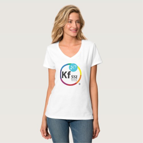 Womens Hanes Nano V_Neck T_Shirt with KFSSI Logo