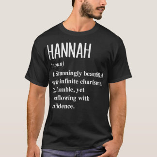 Womens Hannah First Name Definition Personalized G T-Shirt