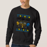 Womens Hanukkah Love & Light Ugly Chanukah Happy J Sweatshirt<br><div class="desc">Womens Hanukkah Love & Light Ugly Chanukah Happy Jewish</div>