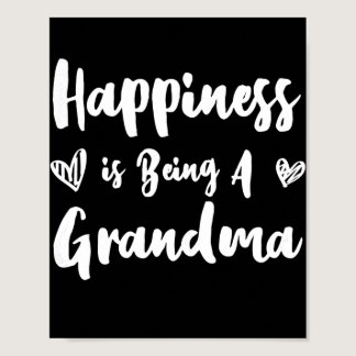 Womens Happiness is Being a Grandma Grandmother Poster