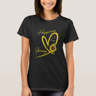 Womens Happiness Is Being A Granny  Sunflower  1 T-Shirt