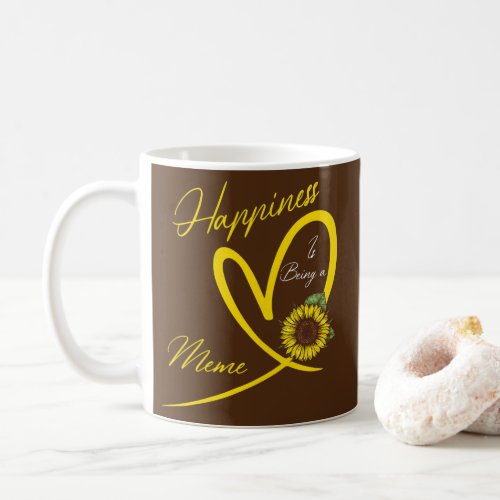 Womens Happiness Is Being A Meme Sunflower Lover Coffee Mug