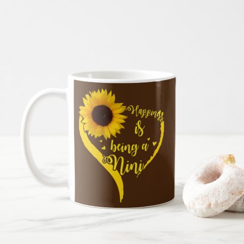 Womens Happiness Is Being A Nini Sunflower Lover Coffee Mug