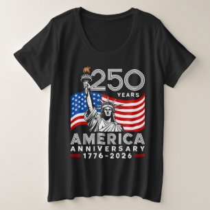 Women's Happy 250th Anniversary America  Plus Size T-Shirt