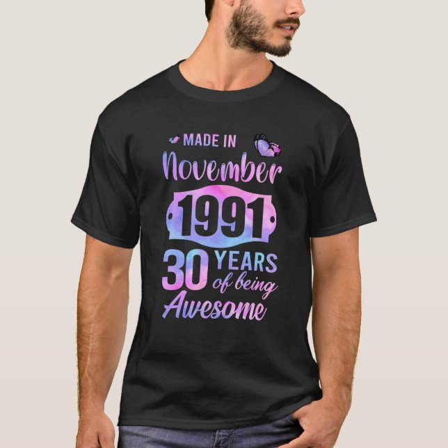 Womens Happy 30Th Birthday To Those Born In Novemb T-Shirt (Front)