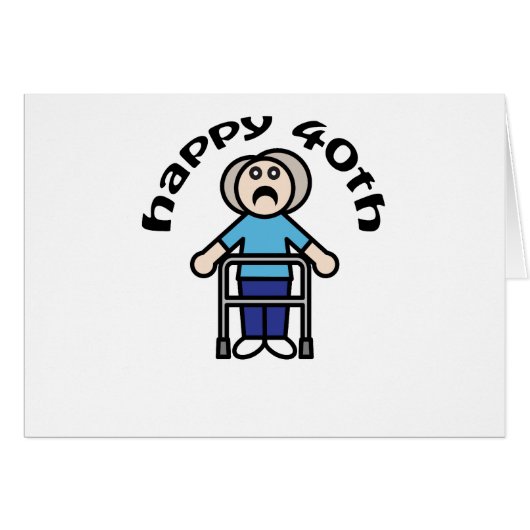 Womens "Happy 40th" Cards (Front Horizontal)