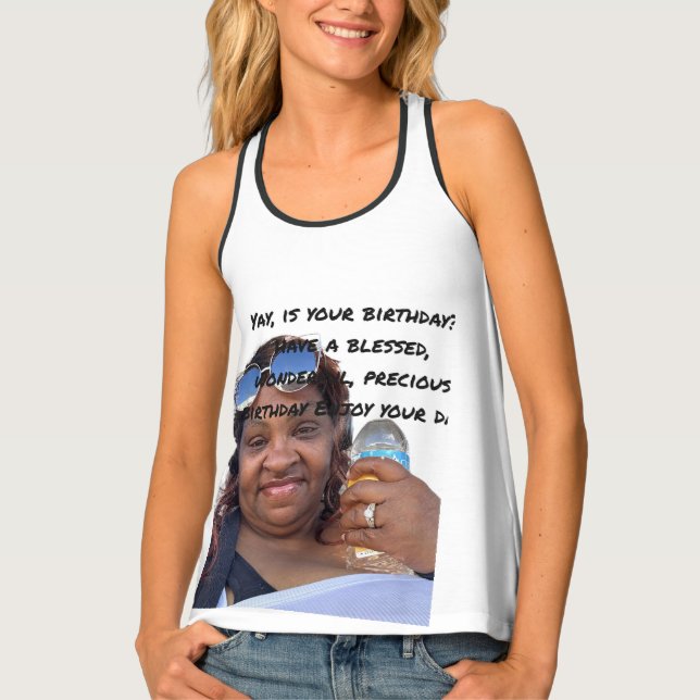 Women's  Happy Birthday Tank Top (Front)