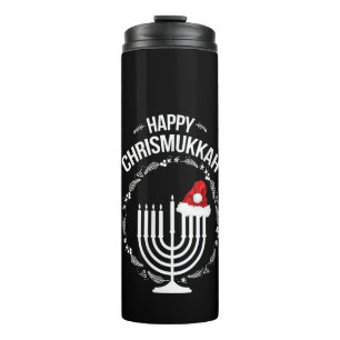 Womens Happy Chrismukkah Hanukkah Christmas Jewis Thermal Tumbler