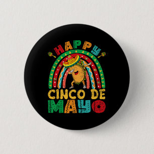 Womens Happy Cinco De Mayo Mexican Fiesta 5 De May Button