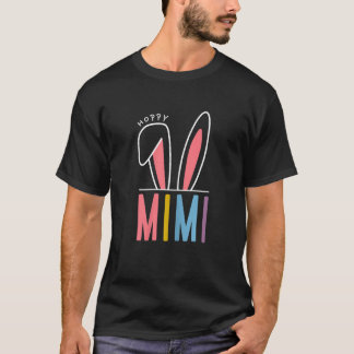 Womens Happy Easter Day 2023 Hoppy Mimi Bunny Funn T-Shirt