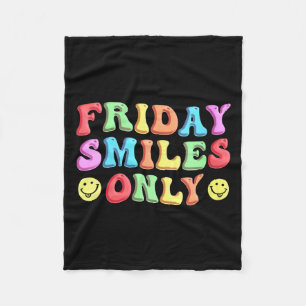Womens Happy Friday Fri Yay Teacher School Meme V- Fleece Blanket