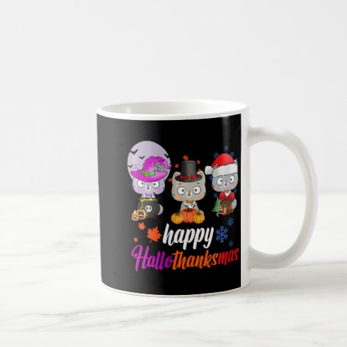 Womens Happy Hallothanksmas _ Halloween Thanksgivi Coffee Mug