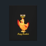 Womens Happy Hanukkah Menorah Chicken Lover Funny Canvas Print<br><div class="desc">This is a great gift for your family,  friends during Hanukkah holiday. They will be happy to receive this gift from you during Hanukkah holiday.</div>