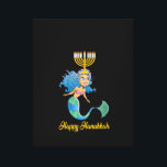 Womens Happy Hanukkah Menorah Mermaid Lover Funny Canvas Print<br><div class="desc">This is a great gift for your family,  friends during Hanukkah holiday. They will be happy to receive this gift from you during Hanukkah holiday.</div>