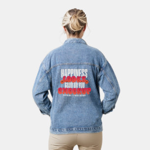 WOMEN'S HAPPY LOOK CHEER UP DENIM JACKET 