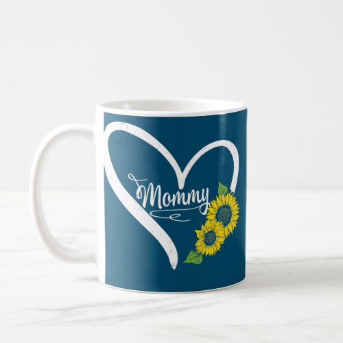 Womens Happy Mothers Day Mommy Mom Heart Daisy Coffee Mug