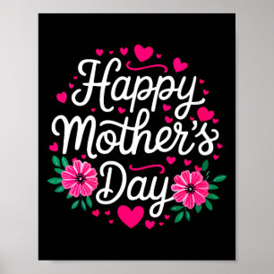 Women's happy mother's day shirt women mom grandma poster