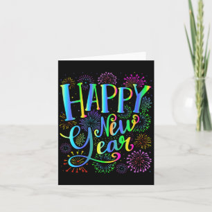 Womens Happy New Year 2026 V-neck  Card