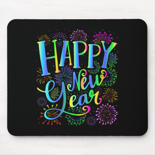 Womens Happy New Year 2026 V-neck  Mouse Pad (Front)